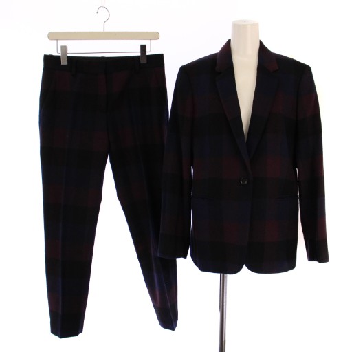 【中古】ピーエスポールスミス PS Paul Smith セットアップ スーツ 上下 ジャケット パンツ 42 紫 紺 レディース