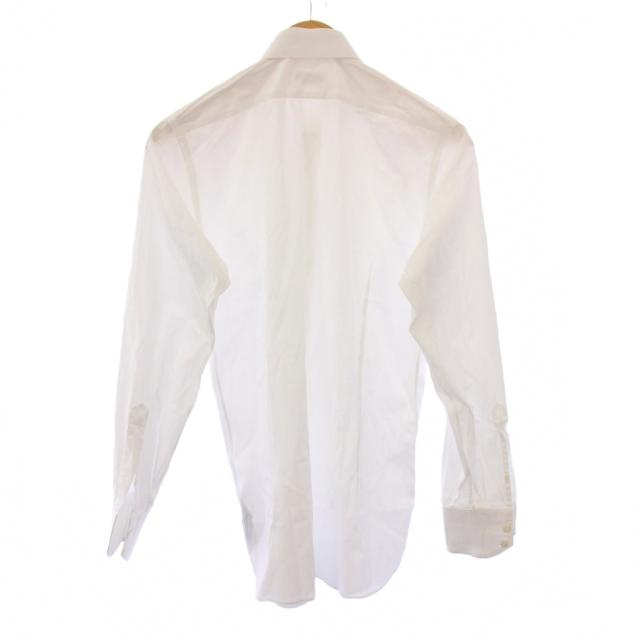 【中古】トムフォード TOM FORD ワイシャツ ドレスシャツ 長袖 ホリゾンタル 無地 ワンカラー 39 白 ホワイト /BB_1