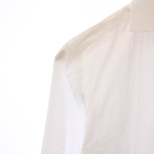 【中古】トムフォード TOM FORD ワイシャツ ドレスシャツ 長袖 ホリゾンタル 無地 ワンカラー 39 白 ホワイト /BB_3
