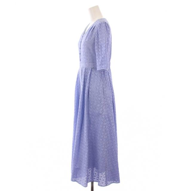 【中古】未使用品 トッカ TOCCA 25SS FLOWER OF ZELLIGE ワンピース 半袖 ロング レース 0 青 OPTOGM0865 レディース_2