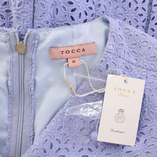 【中古】未使用品 トッカ TOCCA 25SS FLOWER OF ZELLIGE ワンピース 半袖 ロング レース 0 青 OPTOGM0865 レディース_8