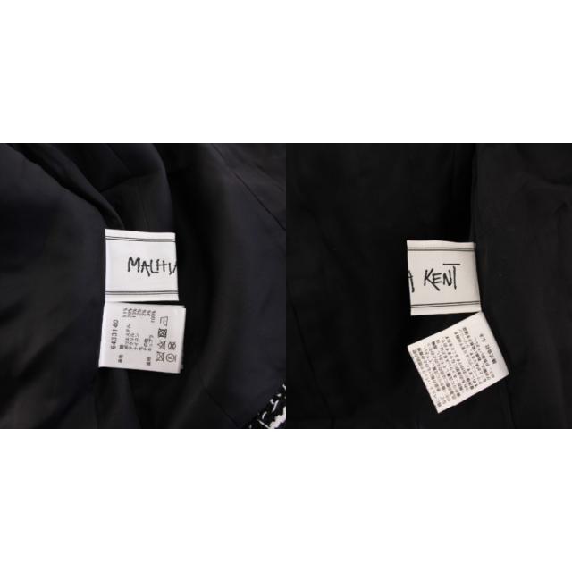 中古】ルネ Rene 24年製 ツイードノーカラージャケット 36 ブラック  