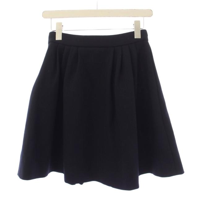 【中古】ミュウミュウ miumiu フレアスカート ミニ丈 ウール 38 紺 /BM レディース_1