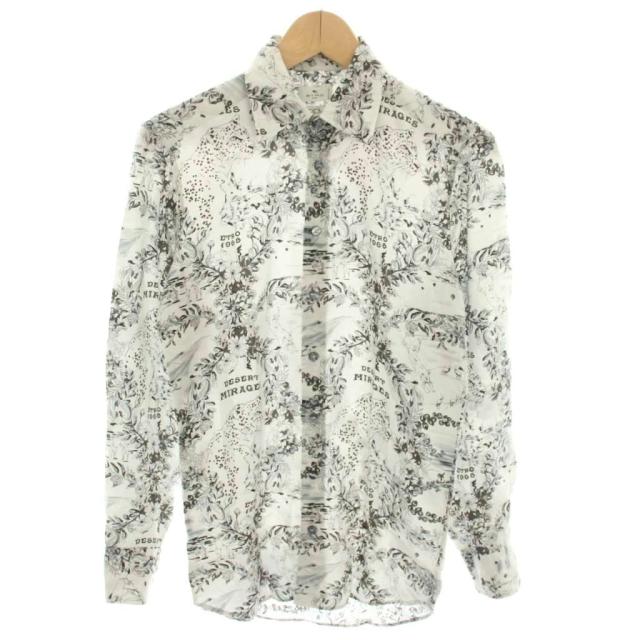 【中古】エトロ ETRO ベン エトロ エッセレ BEN ETRO ESSERE シャツ 長袖 総柄 XS グレー 黒 221-13190-6218 メンズ