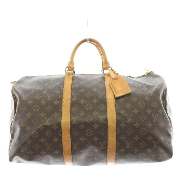 【中古】ルイヴィトン LOUIS VUITTON キーポル50 ボストンバッグ ハンドバッグ 茶 ブラウン M41426 /AN9 ■OH