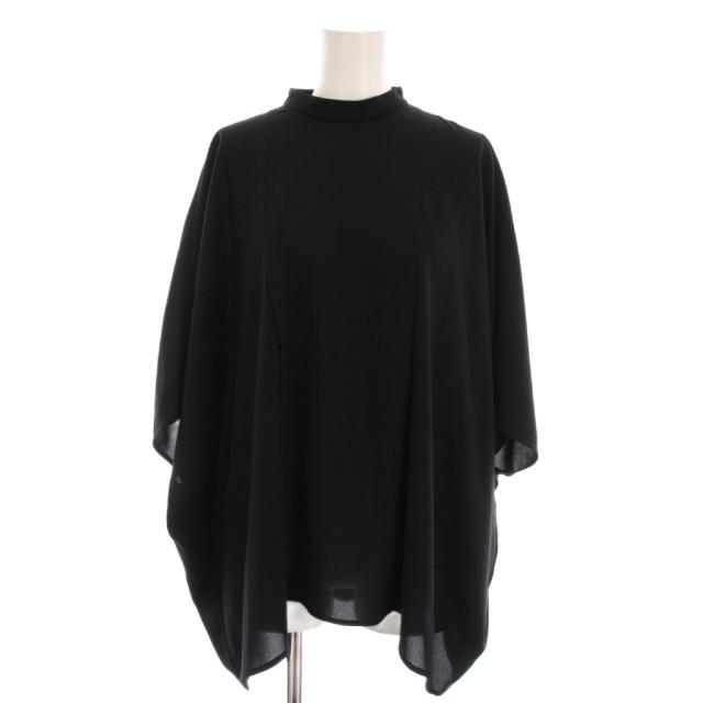 【中古】エンフォルド ENFOLD HEXAGON PULLOVER ヘキサゴンプルオーバー ブラウス 七分袖 カットソー 38 黒 ブラック