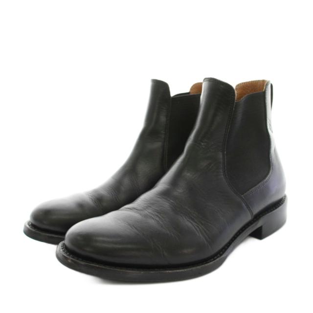 【中古】ブラザーブリッジ BROTHERBRIDGE HAZARD SIDE GORE BOOTS ショートブーツ レザー 7.5 黒 ブラック メンズ