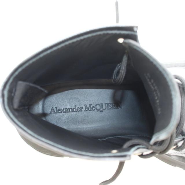 【中古】アレキサンダーマックイーン レースアップレザーアングルブーツ ショートブーツ 41 黒 535199 メンズ_3