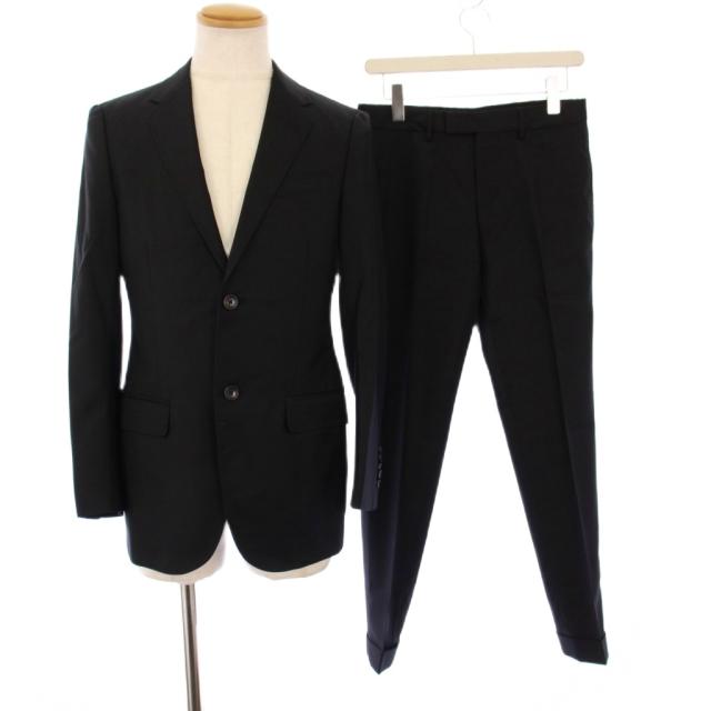 【中古】グッチ GUCCI シングルスーツ テーラードジャケット パンツ スラックス 7-44R 黒 406135 /KH メンズ