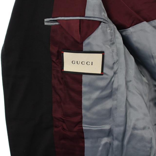 【中古】グッチ GUCCI シングルスーツ テーラードジャケット パンツ スラックス 7-44R 黒 406135 /KH メンズ_5