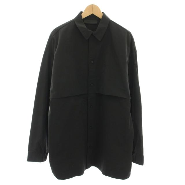 【中古】エフオージー エッセンシャルズ FOG ESSENTIALS ミリタリーナイロンオーバーシャツ 長袖 M 黒 メンズ