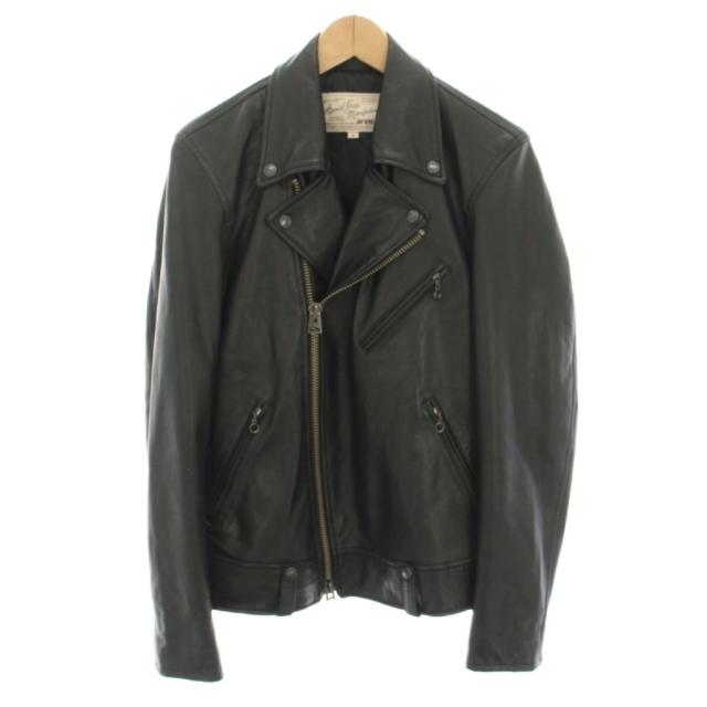 【中古】アヴィレックス AVIREX ダブルライダース レザージャケット アウター ラムレザー M 黒 6181049 メンズ