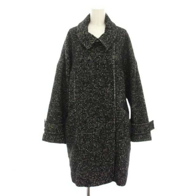 【中古】フレイアイディー 24AW バルマカンハーフコート ステンカラーコート 1 黒 白 FWFC244070 レディース