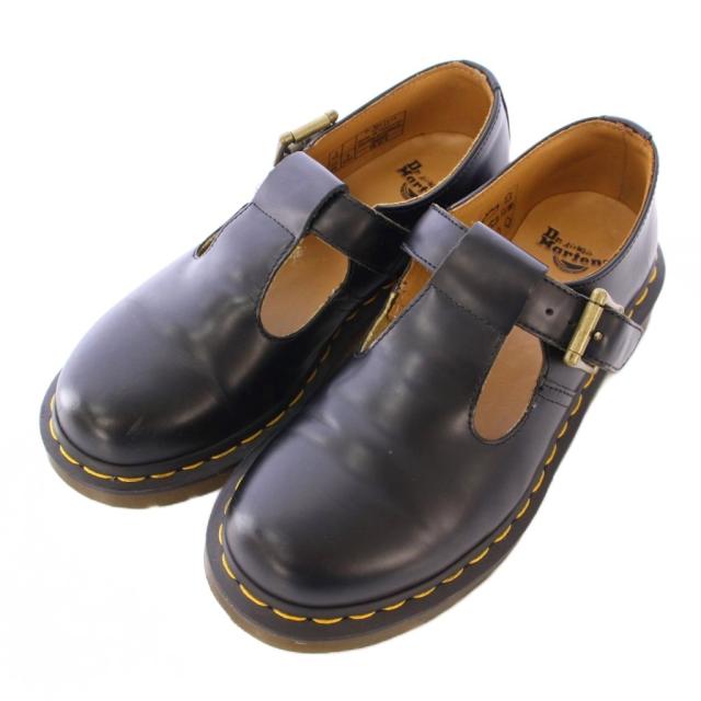 【中古】ドクターマーチン DR.MARTENS POLLEY ポリー Tバーシューズ ローカット 厚底 レザー UK3 黒 ブラック