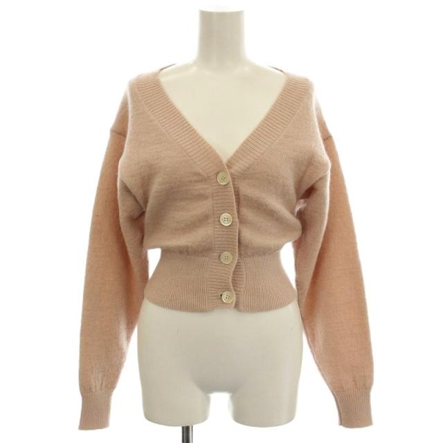 【中古】未使用品 ヌメロヴェントゥーノ N°21 21AW モヘヤ混 ニット カーディガン 38 ピンク A010-7072