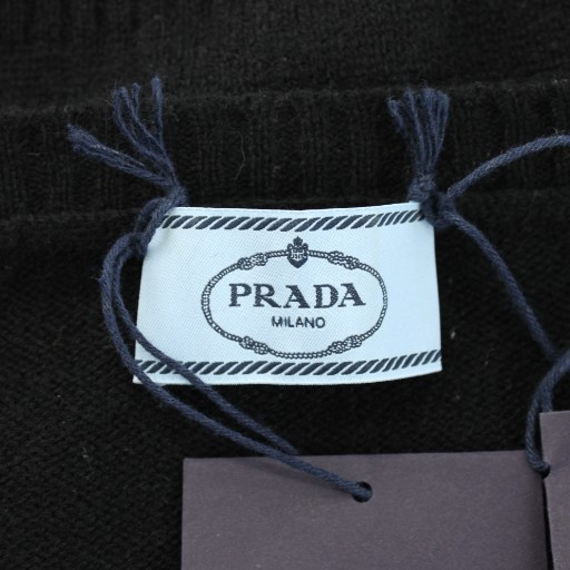 【中古】プラダ PRADA ニット カットソー 長袖 サイドリボン 黒 ブラック /AN13 レディース_3