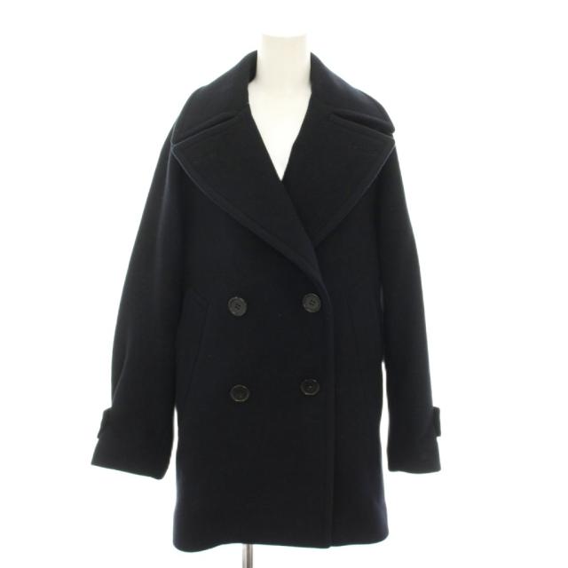 【中古】ヴェルメイユ パー イエナ 24AW Super140s 起毛メルトンPコート 36 紺 24020938803040  レディース