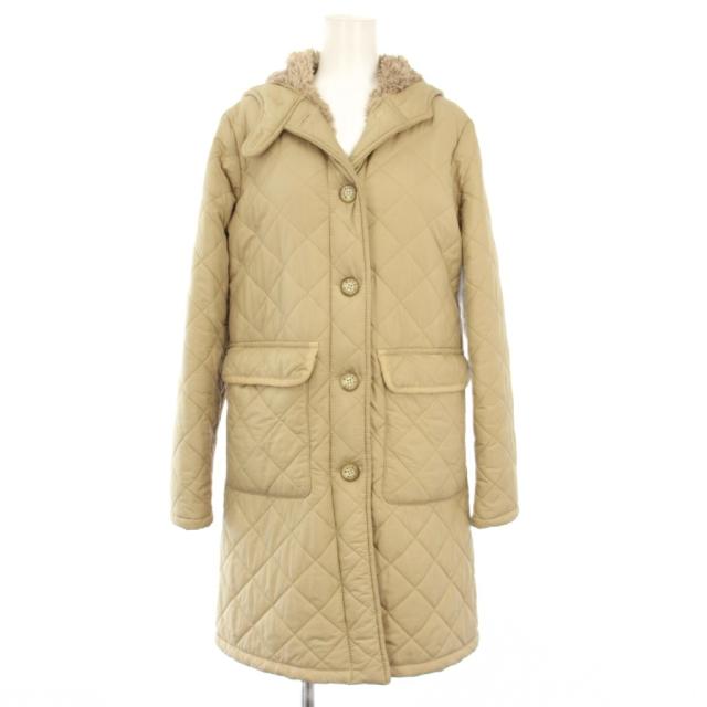 【中古】マッキントッシュ MACKINTOSH グランジコート キルティングコート 中綿 裏ボア 36 ベージュ レディース