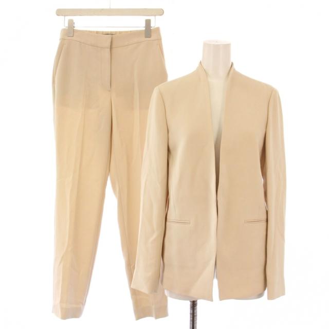 【中古】セオリーリュクス LIVE 2 GILL ＆ LIVE 2 CAROL セットアップ ノーカラージャケット ベージュ