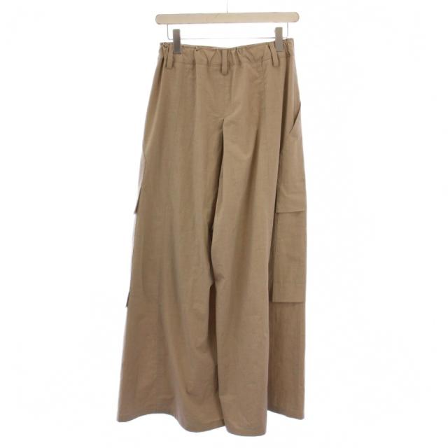 【中古】ウジョー Ujoh STUDIOUS別注 Wide Flare Cargo PNT ワイドフレアカーゴパンツ 2 ベージュ レディース_1