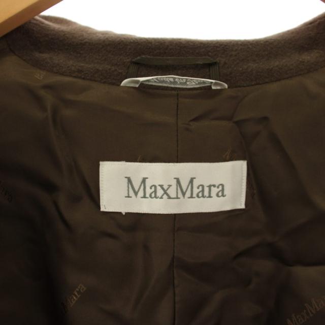 【中古】マックスマーラ MAX MARA チェスターコート ロング ウール アンゴラ カシミヤ 36 ブラウン レディース_3