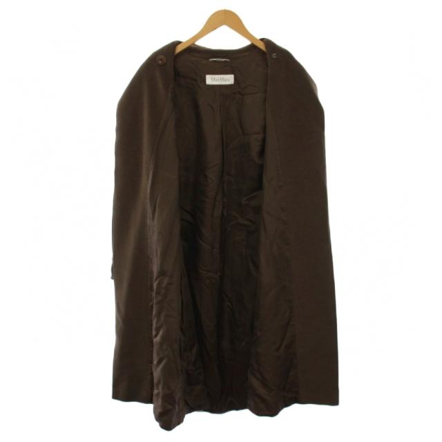 【中古】マックスマーラ MAX MARA チェスターコート ロング ウール アンゴラ カシミヤ 36 ブラウン レディース_4