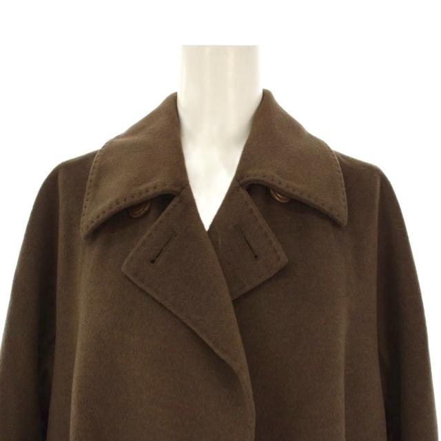 【中古】マックスマーラ MAX MARA チェスターコート ロング ウール アンゴラ カシミヤ 36 ブラウン レディース_5
