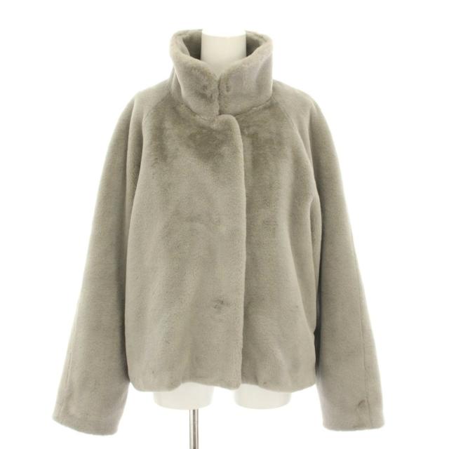 【中古】マルゥ ユナイテッドアローズ ブルゾン ジャケット フェイクファー グレー 9125-699-0035 レディース