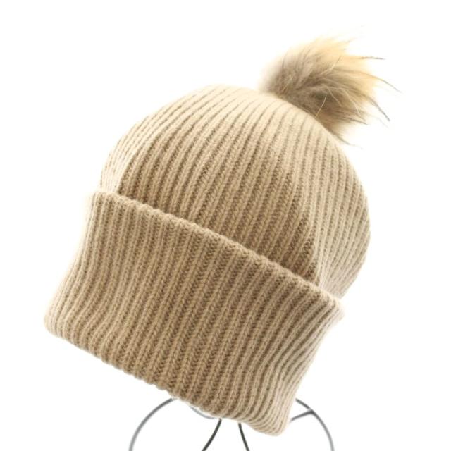 【中古】マックスマーラ ウィークエンドライン MAX MARA WEEKEND LINE ニット帽 ニットキャップ ビーニー 帽子 茶