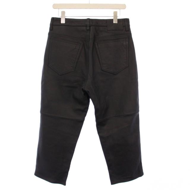 【中古】シュプリーム SUPREME 22AW Leather 5-Pocket Jean レザー5ポケットジーン パンツ 30 黒 /KH メンズ_1