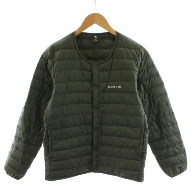 【中古】モンベル スペリオダウン ラウンドネックジャケット ダウンジャケット ナイロン アウター XS カーキ 1101503