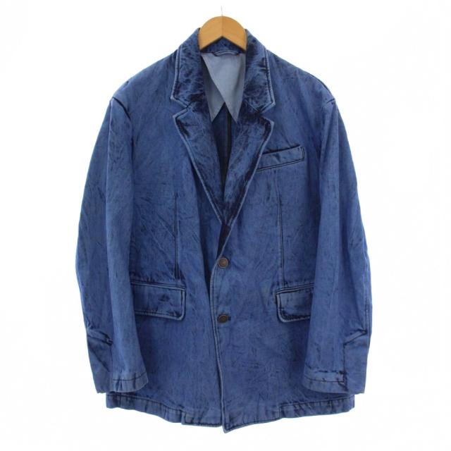 【中古】ディーゼル DIESEL D-CHINO-WORK-FS D-BLAZ-FS デニムスーツ テーラードジャケット パンツ スラックス XS_1