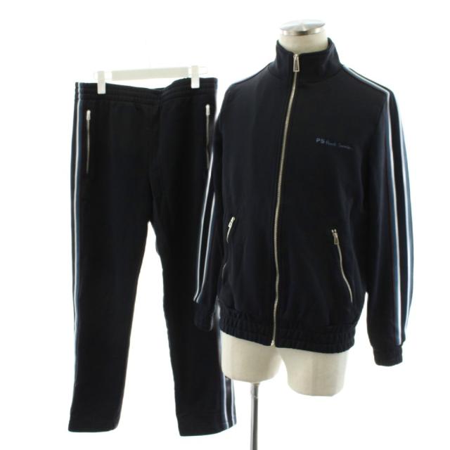 【中古】ピーエスポールスミス PS Paul Smith 24AW コントラストライン セットアップ トラックジャケット M 紺