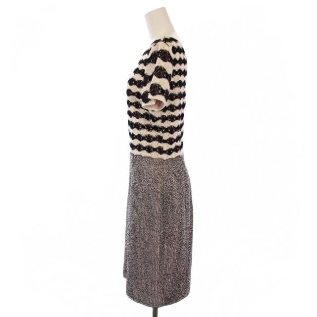 ミッソーニ　MISSONI 半袖ニットワンピース 中古】ミッソーニ MISSONI ニット ワンピース 半袖 ひざ丈 ボーダー柄