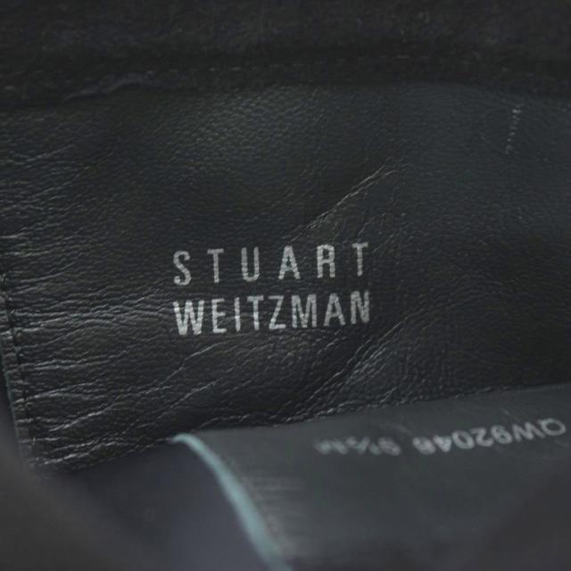 【中古】スチュアートワイツマン ニーハイブーツ ロングブーツ スエード 切替 インヒール 9.5M 黒 ブラック QW92048