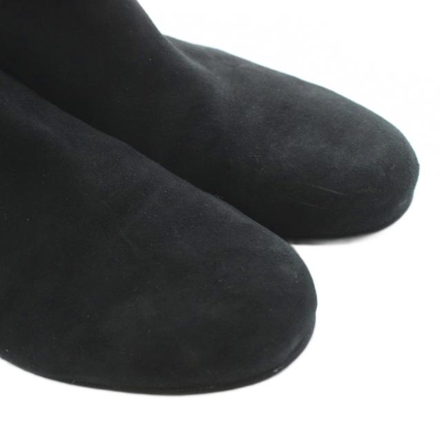 【中古】スチュアートワイツマン ニーハイブーツ ロングブーツ スエード 切替 インヒール 9.5M 黒 ブラック QW92048