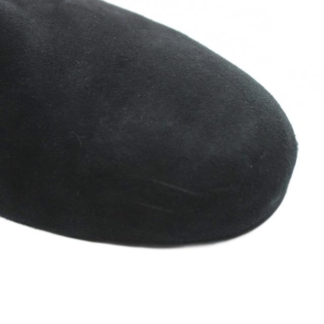 【中古】スチュアートワイツマン ニーハイブーツ ロングブーツ スエード 切替 インヒール 9.5M 黒 ブラック QW92048