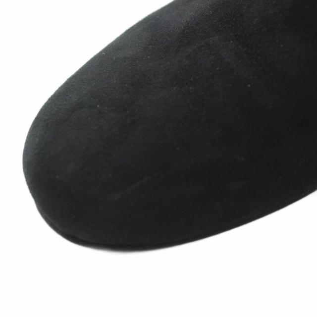 【中古】スチュアートワイツマン ニーハイブーツ ロングブーツ スエード 切替 インヒール 9.5M 黒 ブラック QW92048