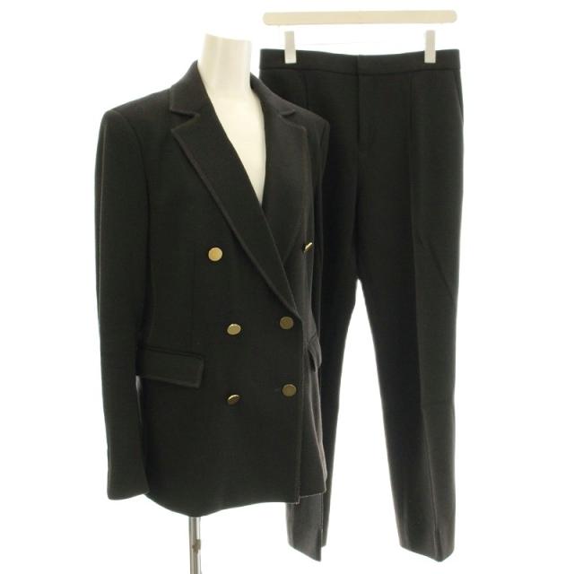 【中古】ベイジ BEIGE ダブル スーツ セットアップ ウール ニット パンツ テーラードジャケット 4 茶 ブラウン