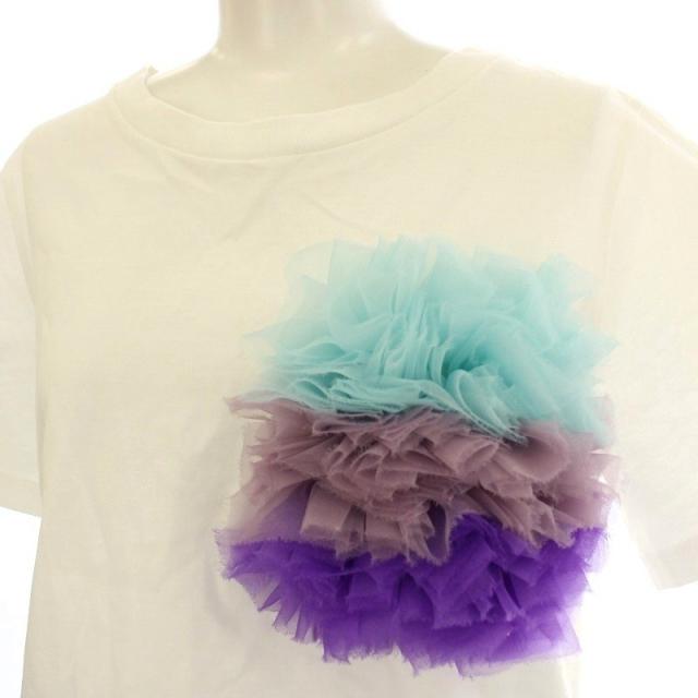 【中古】トモ コイズミ TOMO KOIZUMI ラッフルポケット Tシャツ チュール カットソー 半袖 M 白 ホワイト TK002_3