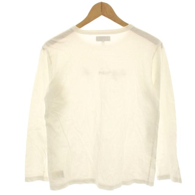 美品 agnes b. アニエスベー クルーネック ロゴ スウェット カットソー サイズ1 アイボリー レディース 古着 中古 USED agnes b.（アニエスベー） ジャージ b.”ロゴ コットン 長袖 スウェット