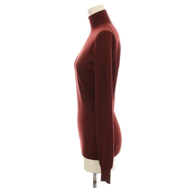 【中古】エルメス HERMES カシミヤ100 ニット ハイネック カットソー 長袖 36 ボルドー /☆G レディース_4