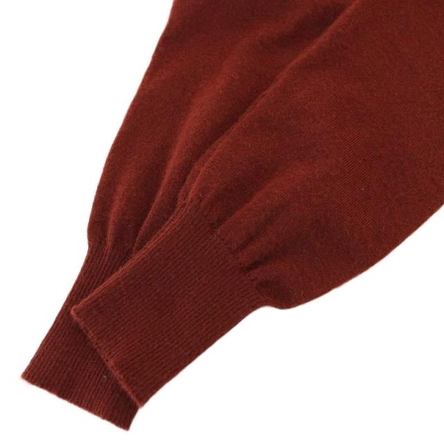 【中古】エルメス HERMES カシミヤ100 ニット ハイネック カットソー 長袖 36 ボルドー /☆G レディース_5