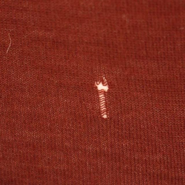 【中古】エルメス HERMES カシミヤ100 ニット ハイネック カットソー 長袖 36 ボルドー /☆G レディース_6