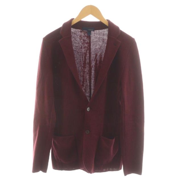 【中古】ラルディーニ LARDINI JLLJM19 テーラードジャケット シングル ニット ウール M ボルドー /AN35 メンズ