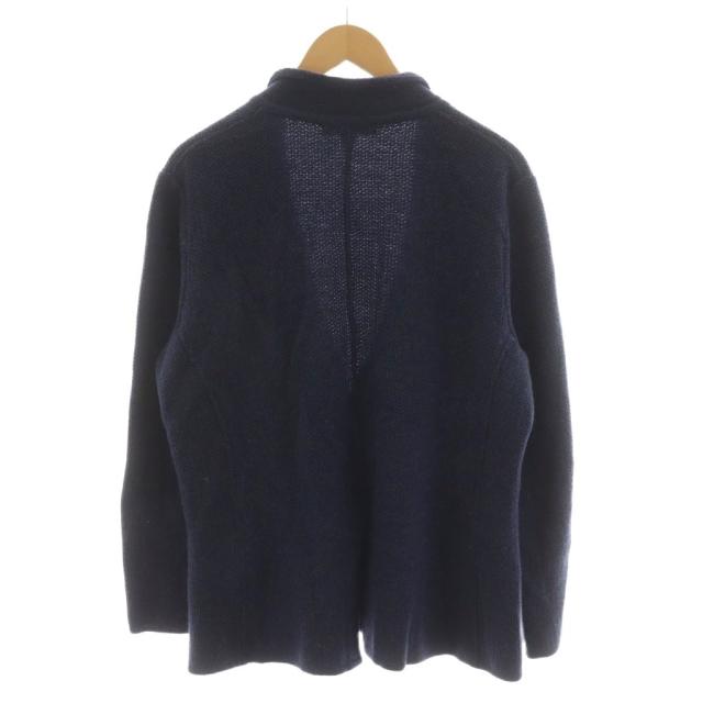 【中古】ラルディーニ LARDINI JJLJM19 テーラードジャケット シングル ニット ウール混 アルパカ L 紺 ネイビー_1