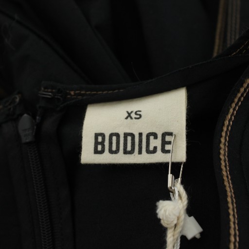 【中古】未使用品 トゥモローランド BODICE STUDIO ワンピース マキシ ロング ストライプ柄 長袖 XS 黒