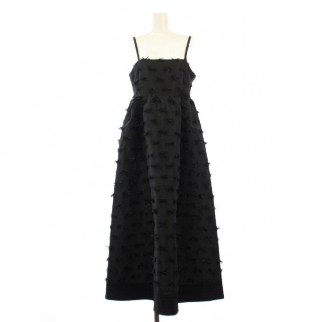 【中古】ユナイテッドトウキョウ ポメラジャガードキャミドレス 衣装 ロング FREE 黒 142511014 レディース