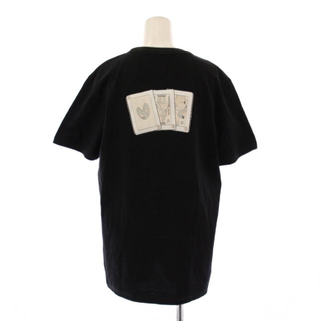 【中古】ディオール Dior AND KENNY SCHARF Tシャツ 半袖 クルーネック ロゴ 刺繍 パックプリント M 黒 ブラック