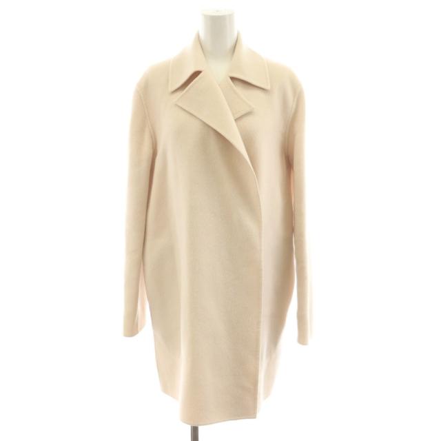 【中古】セオリー Theory NEW DIVIDE LUXE OVERLAY DF チェスターコート ミドル丈 ウール カシミヤ混 P ピンク